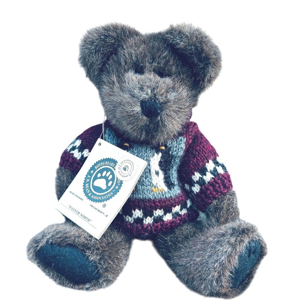 Boyds Bears Wayfer North Plush Teddy Bear 917360 Brown Nordic Sweater NWT